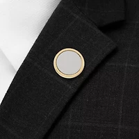 Two Toned Stainless Steel Round Infinity Engravable Lapel Pin