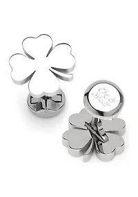 Four Leaf Clover Stainless Cufflink