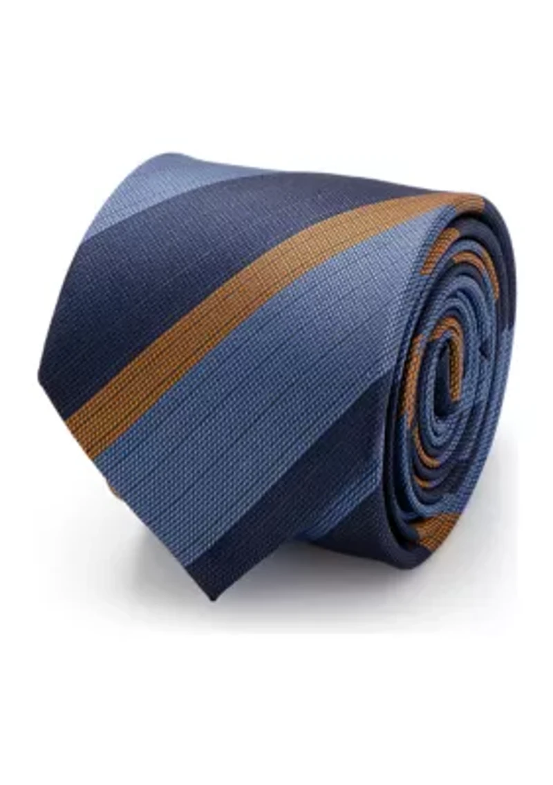 The Andrew Tie (Blue Orange Stripe Tie)