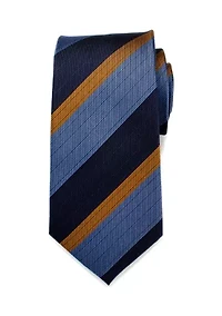 The Andrew Tie (Blue Orange Stripe Tie)