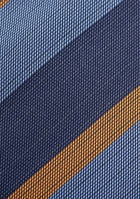 The Andrew Tie (Blue Orange Stripe Tie)