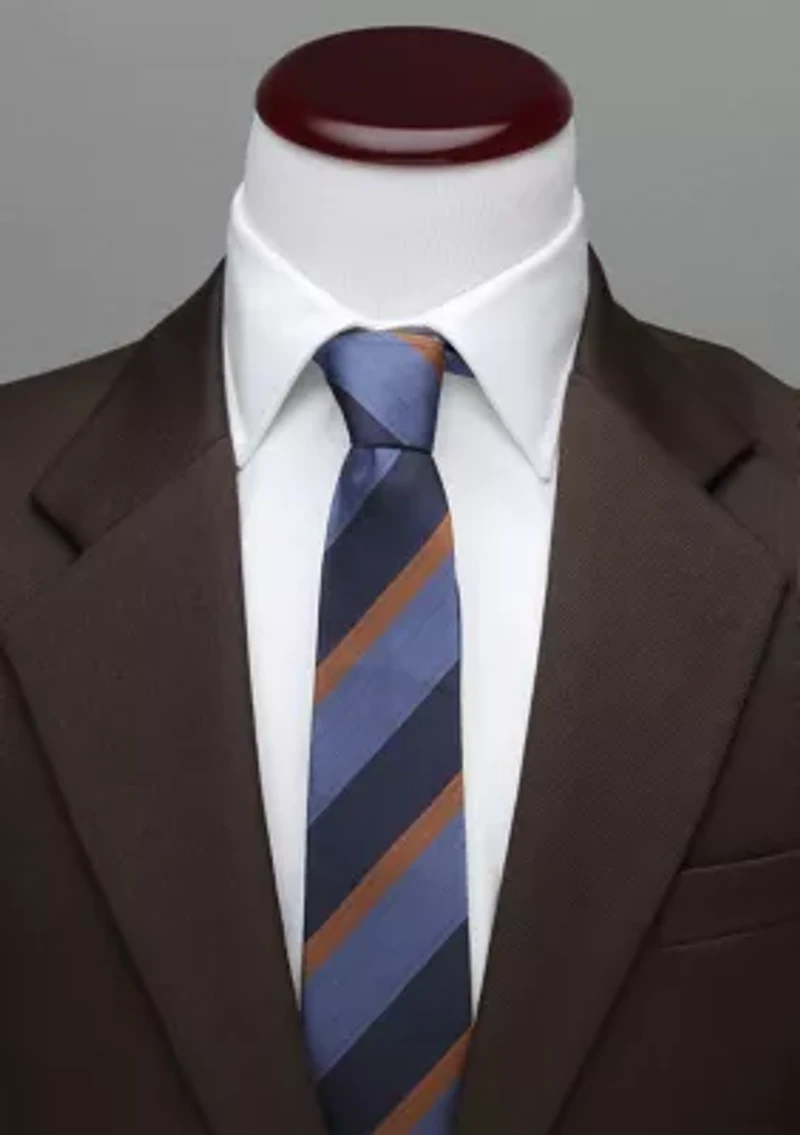 The Andrew Tie (Blue Orange Stripe Tie)