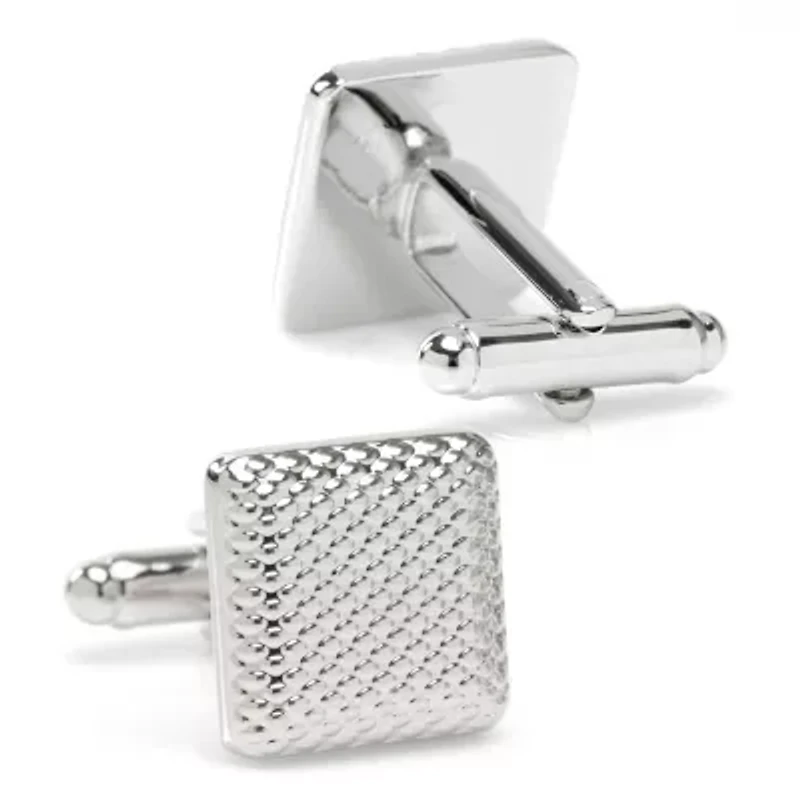 Silver Textured Square Cufflinks