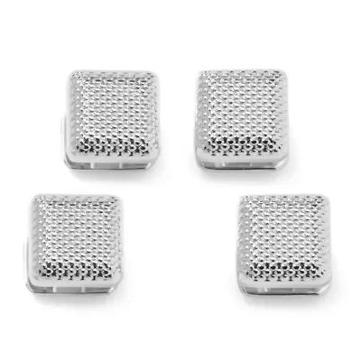 Silver Textured Square Studs