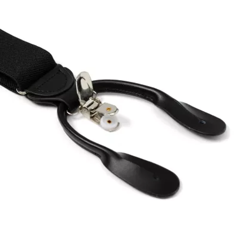 Black Clip/Button Suspenders