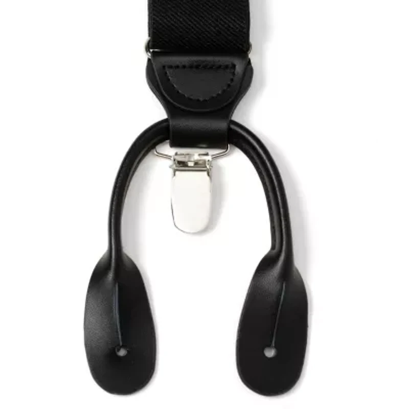 Black Clip/Button Suspenders