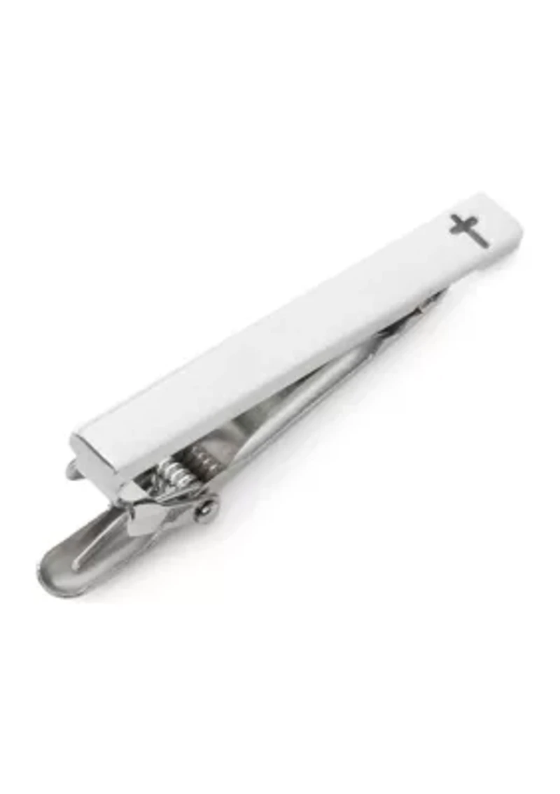 Cross Cutout Stainless Steel Tie Clip