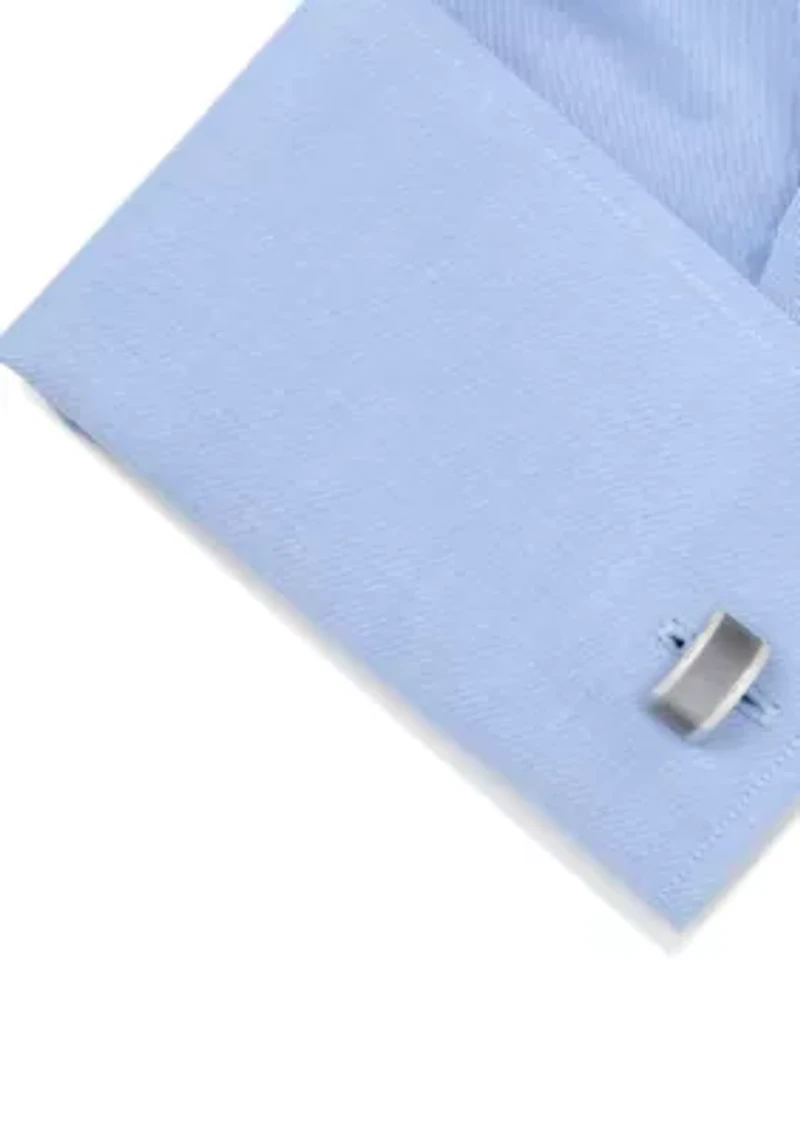 Gray Cat's Eye Bridged Cufflinks