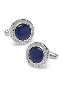 Radiant Blue Catseye Stainless Steel Cufflinks
