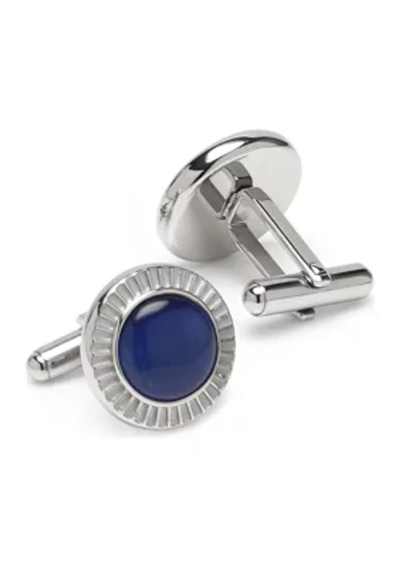 Radiant Blue Catseye Stainless Steel Cufflinks