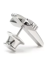 Stainless Steel Cross Shield Lapel Pin