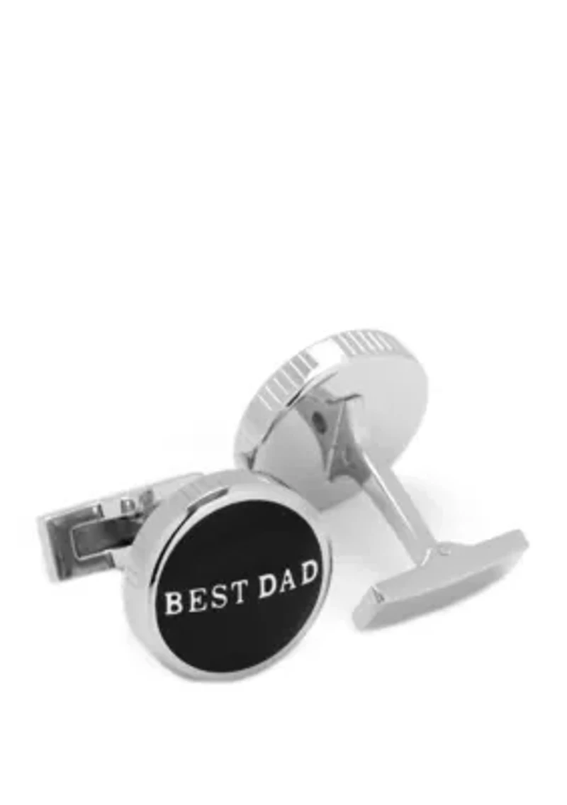 Ox & Bull Trading Co Best Dad Black Stainless Steel Cufflinks