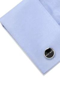 Ox & Bull Trading Co Best Dad Black Stainless Steel Cufflinks