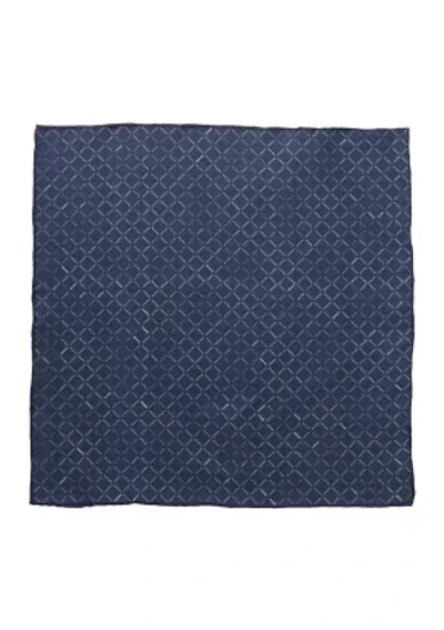Navy Diamond Pocket Square