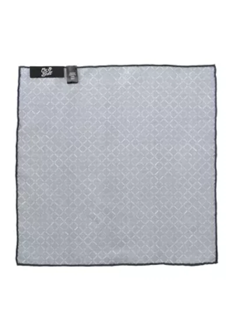 Navy Diamond Pocket Square