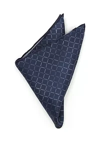 Navy Diamond Pocket Square