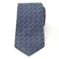 Navy Patterned Tie