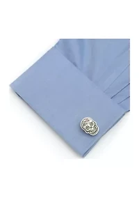 Day of the Dead Skull White Mother of Pearl Cufflinks