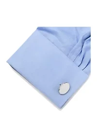 Stainless Steel Engravable Football Cufflinks