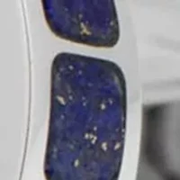 Stainless Steel Lapis Mosaic Engravable Cufflinks