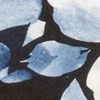 Painted Floral Black Pocket Square