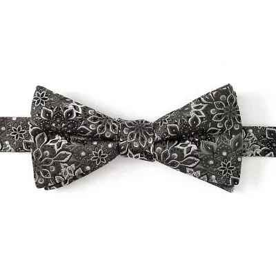 Kaleido Floral Charcoal  Bow Tie