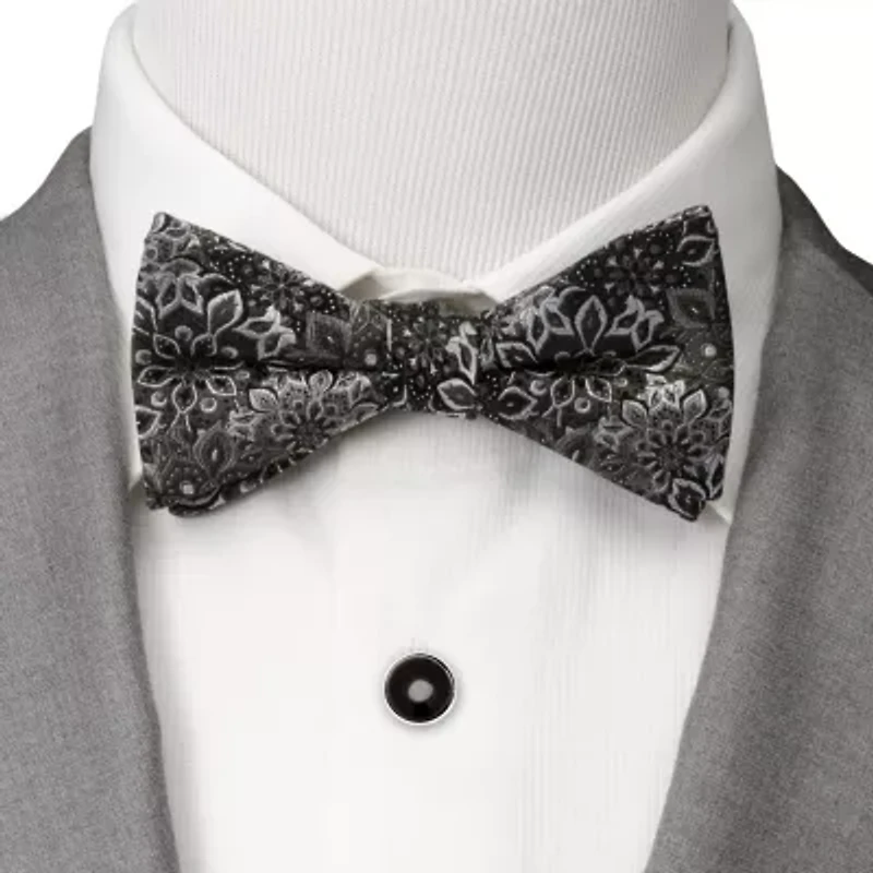 Kaleido Floral Charcoal  Bow Tie