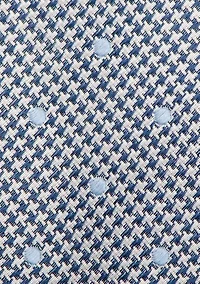 Dotted Herringbone Grey Silk Tie