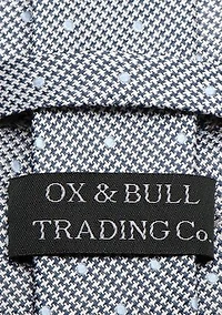 Dotted Herringbone Grey Silk Tie
