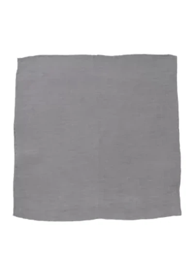 Gray Linen Pocket Square