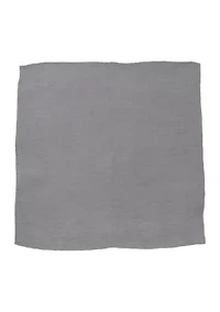 Gray Linen Pocket Square