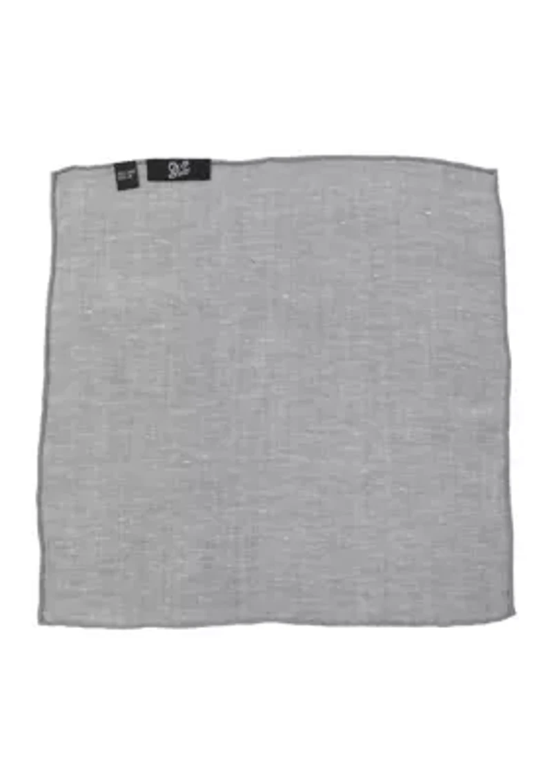 Gray Linen Pocket Square
