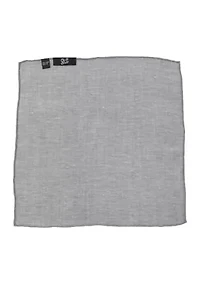 Gray Linen Pocket Square