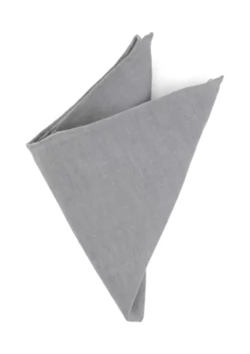Gray Linen Pocket Square