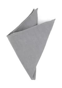 Gray Linen Pocket Square