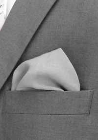 Gray Linen Pocket Square