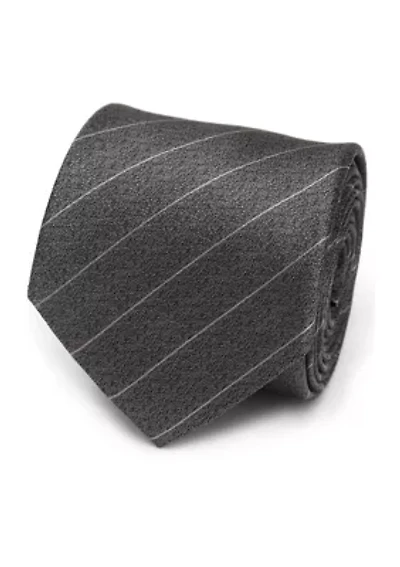 Woven Gray Stripe Tie