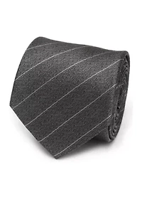 Woven Gray Stripe Tie