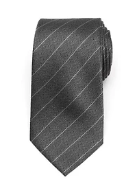 Woven Gray Stripe Tie