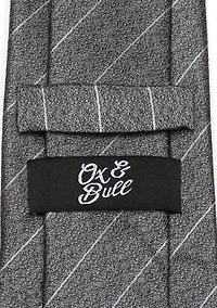 Woven Gray Stripe Tie