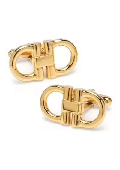 Horse Bit Gold Stainless Steel Cufflinks