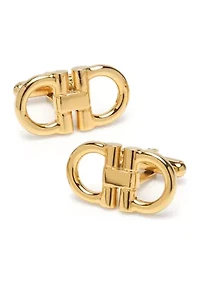 Horse Bit Gold Stainless Steel Cufflinks