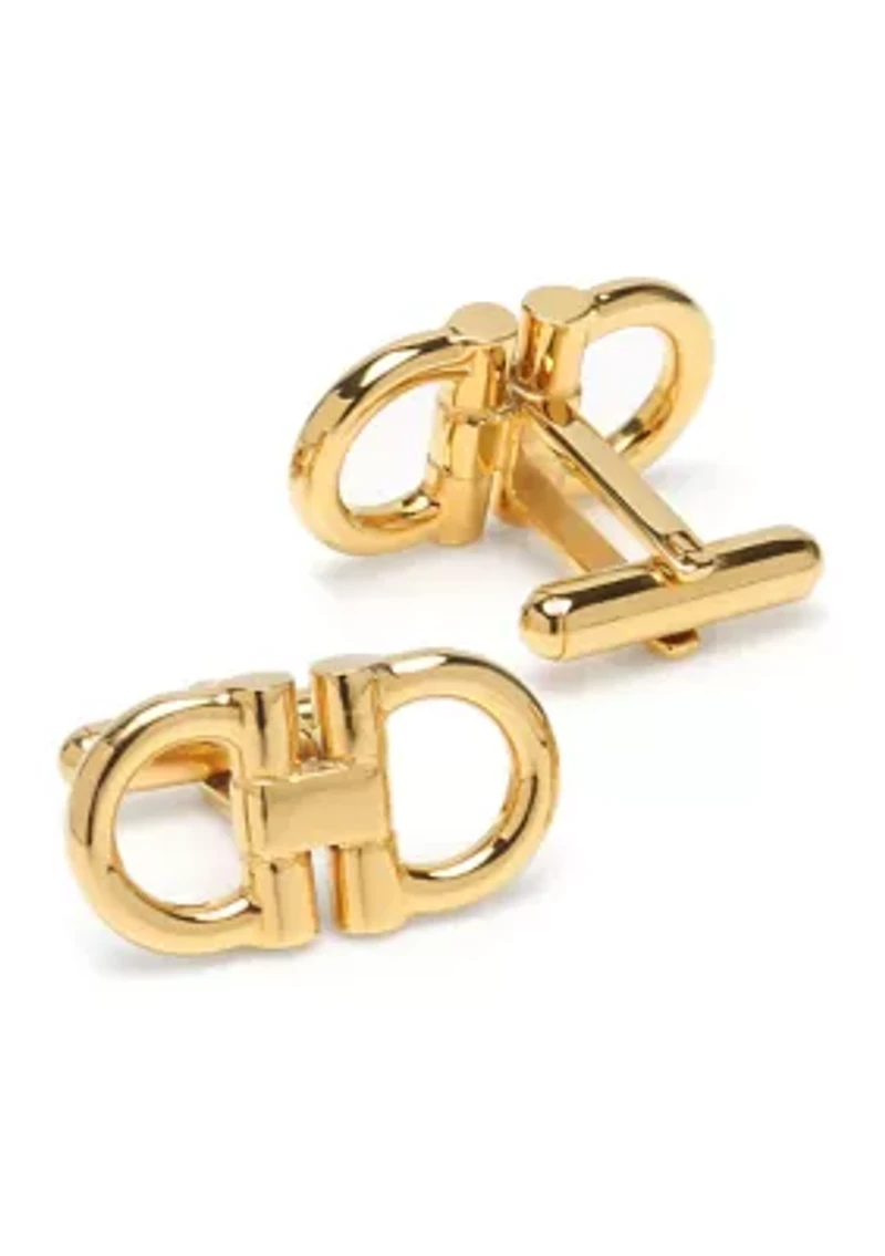 Horse Bit Gold Stainless Steel Cufflinks