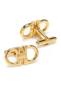 Horse Bit Gold Stainless Steel Cufflinks