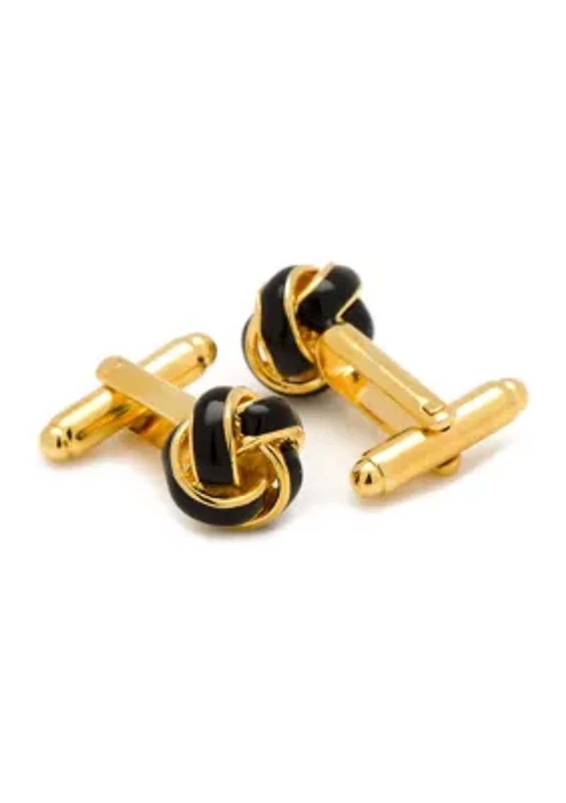 Black and Gold Knot Cufflinks