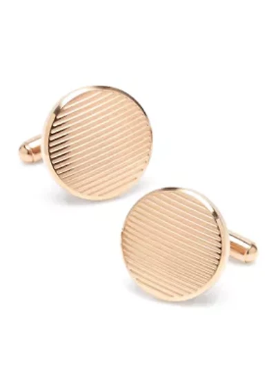 Rose Gold Line Stainless Steel Cufflinks