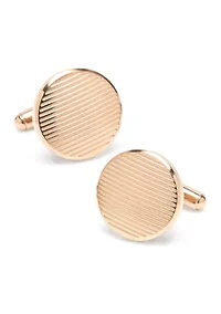 Rose Gold Line Stainless Steel Cufflinks