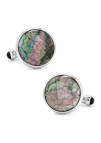 Mosaic Smoke Mother of Pearl Cufflinks