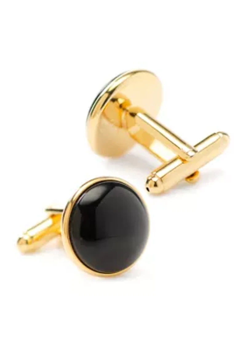 Gold and Onyx Cufflinks