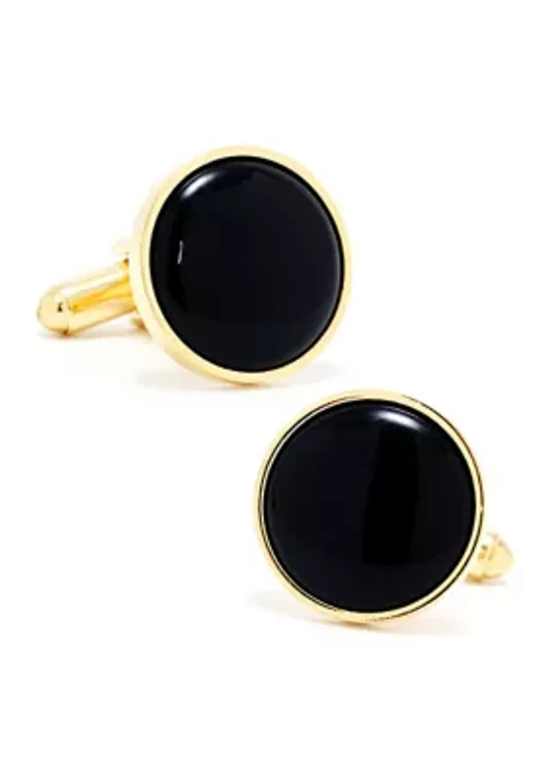Gold and Onyx Stud Set